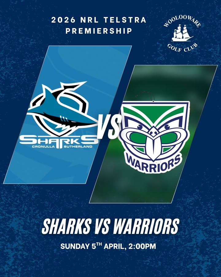 Featured image for “Sharks vs Warriors Live at Woolooware Golf Club”