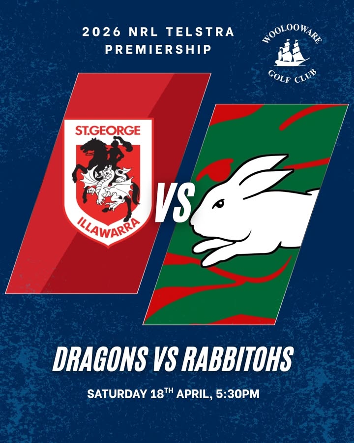 Featured image for “Dragons vs Rabbitohs at Woolooware Golf Club”