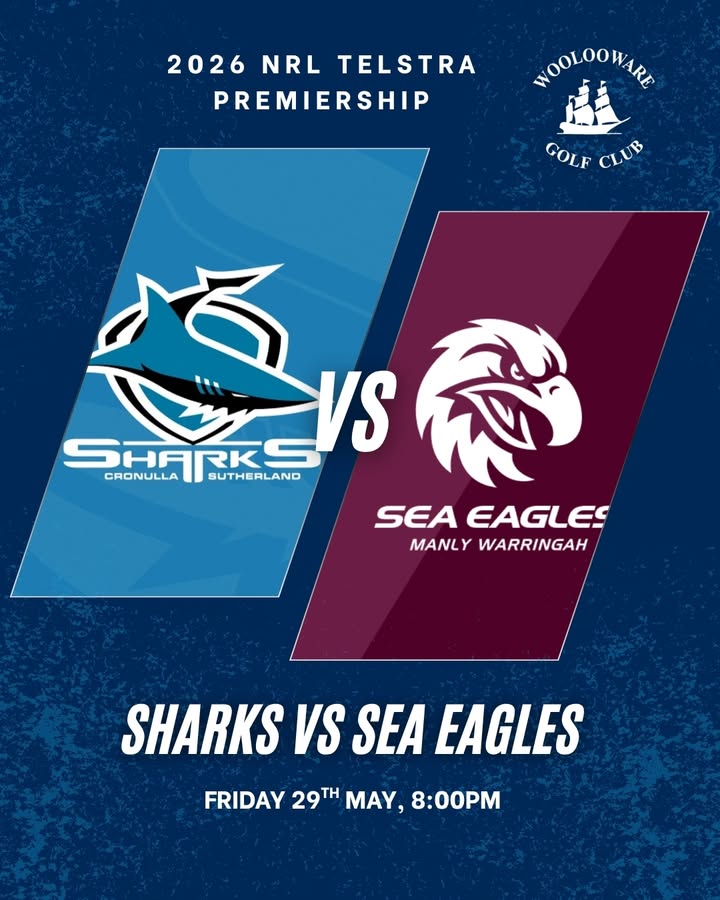 Featured image for “Watch Sharks vs Sea Eagles Live at Woolooware Golf Club”