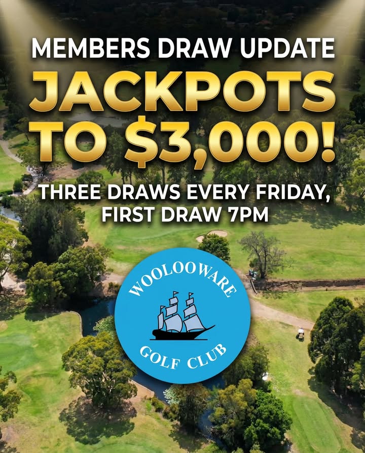Featured image for “Members Draw Jackpot Now Up to $3,000 at Woolooware Golf Club”