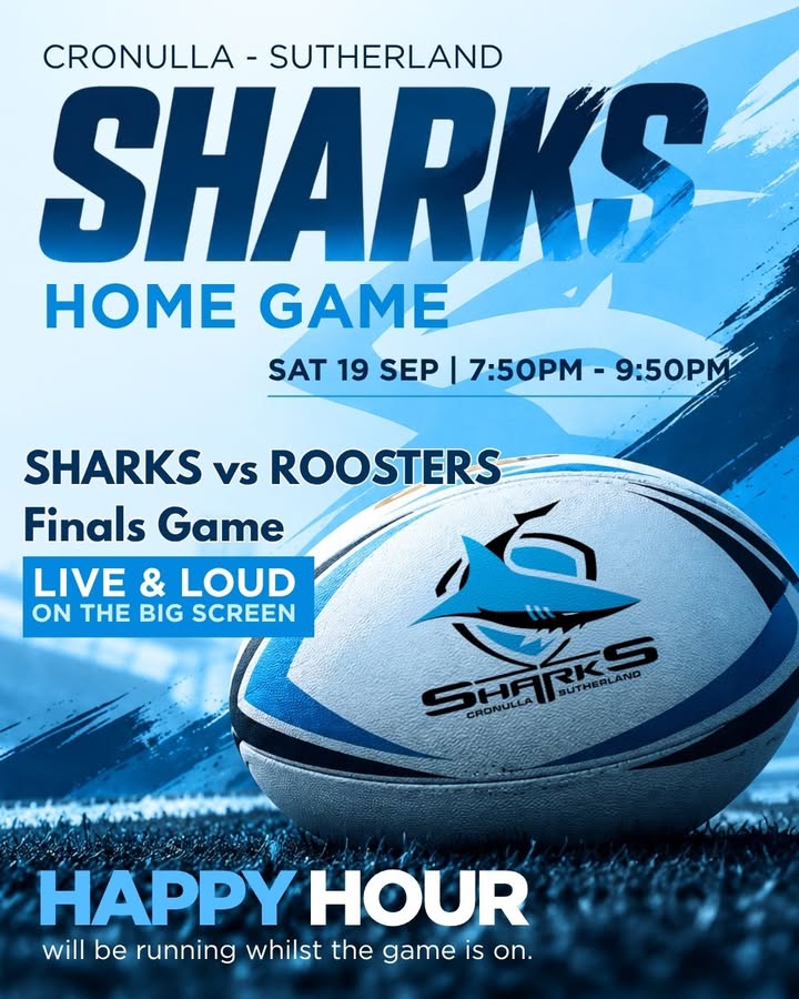 Featured image for “Sharks vs Roosters Finals Game Live at Woolooware Golf Club”