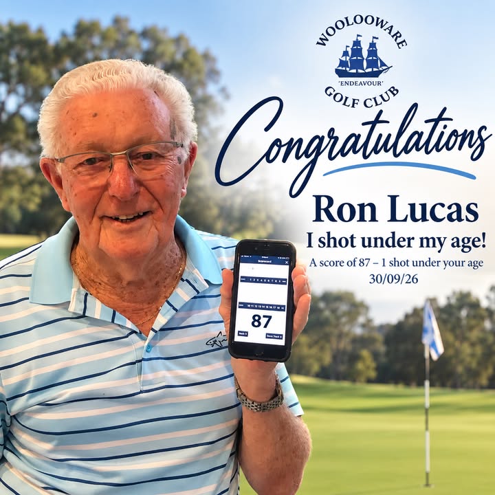 Featured image for “Ron Lucas Shoots Under His Age at Woolooware Golf Club”